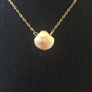 Gold Shell Pendant Necklace